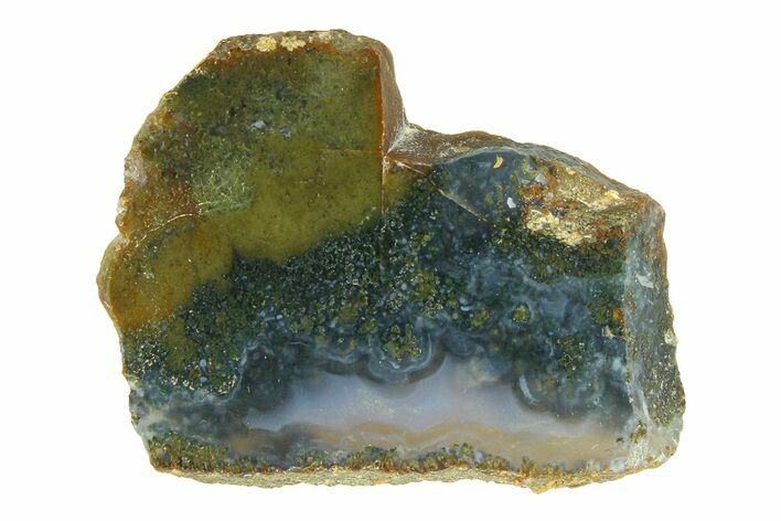 Polished Colorful Moss Agate Slab - Java, Indonesia #293368